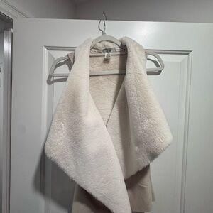 Renvy Cream Faux Fur/suede Vest
